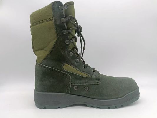 주문 전술용 안전 신발 초록색 하위 윗부분 수레 가죽 호흡 online manufacture