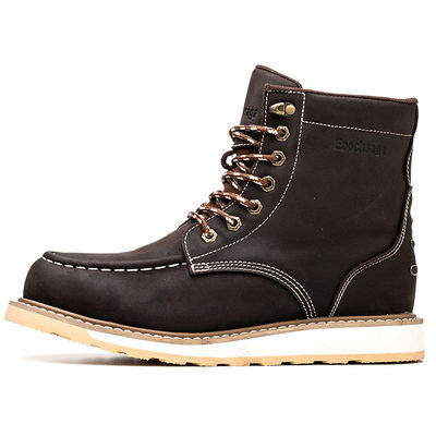 주문 도매 Nubuck 가죽 Goodyear Welt 엔지니어 고무 강철 발가락 online manufacture