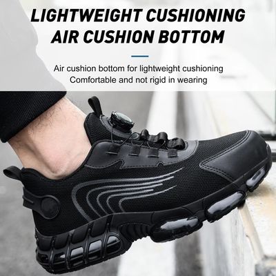 주문 산업용 안전용 에어 쿠션 된 검은 색 마이크로 섬유 안전 신발 online manufacture