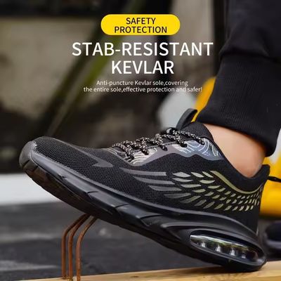 주문 산업용 안전 신발 블랙 플라잉 넥티 안전 신발 공기 둥지 단발 작업 신발 online manufacture
