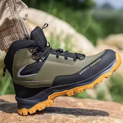 주문 검은색, 녹색, 미세 섬유 가죽 안전 신발 online manufacture