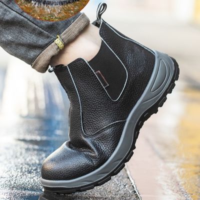 주문 소고기 근로용 부츠 미세 섬유 가죽 및 강철 발가락 online manufacture