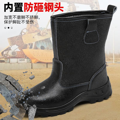 주문 케블러 중턱 안전 신발 소 가죽 정품 가죽 작업 신발 철 발가락 online manufacture