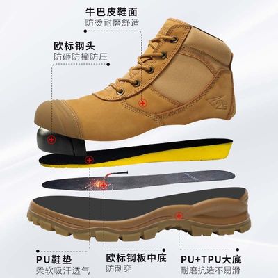 주문 강철 플레이트 중창 안전 부츠 유럽 표준 강철 토 작업화 보안용 online manufacture