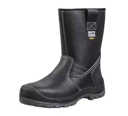 주문 OEM High Top Genuine Leather Work Shoes Steel Plate Safety Boots Genuine Leather Security Work Boots Pu Injection Sole online manufacture
