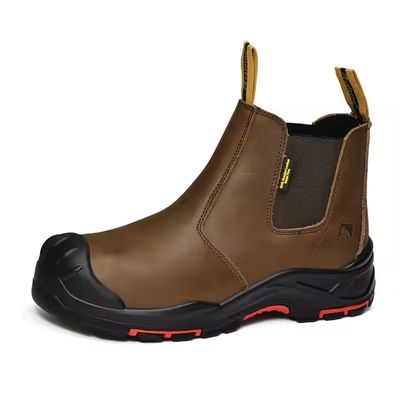 주문 OEM Brown Genuine Leather Work Shoes Insulation Safety Shoes Kevlar Safety Boots Security Work Booots Pu+rubber Sole online manufacture