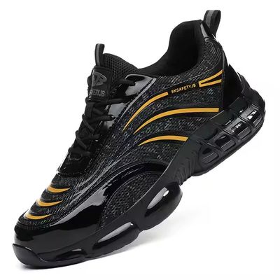 주문 Black Superfine Steel Wire Fabric Work Shoes TPU Safety Shoes Kevlar Anti-stab EVA Sole Work Shoes Comfortable Safety Shoes online manufacture