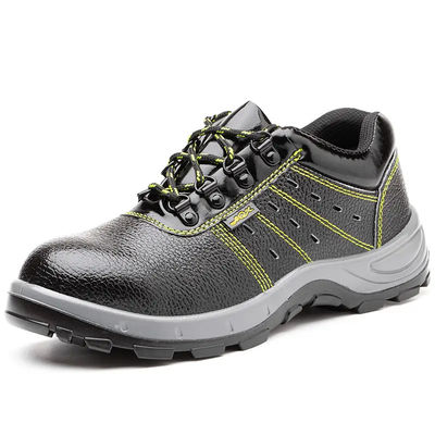 실제 가죽 산업용 안전 신발 남자용 여름 신발 구멍